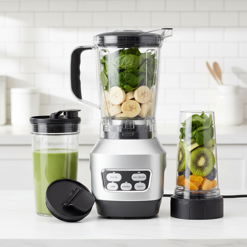 Blender avec smoothie vert